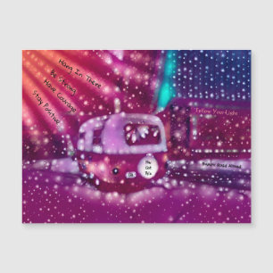Camper Retro Hippie Du Schaffst Das Inspirierend Magnetkarte