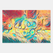 Camper Retro Hippie farbig Gelb Abstrakt Geschenkpapier Set (Vorderseite 2)