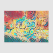 Camper Retro Hippie farbig Gelb Abstrakt Seidenpapier (Vorderseite)