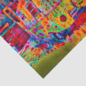 Camper Retro Hippie farbiges Leben ist eine Reise Seidenpapier (Ausschnitt)