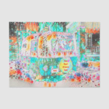 Camper Retro Hippie Green Groove und Vibe Pop Art