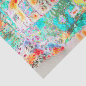 Camper Retro Hippie Green Groove und Vibe Pop Art Seidenpapier (Ausschnitt)