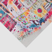 Camper Retro Hippie Road Reise zum Glück Freiheit Seidenpapier (Ausschnitt)