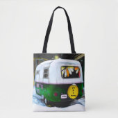 Camper Retro Leben ist eine Reise zu gehen Hippie Tasche (Vorderseite)