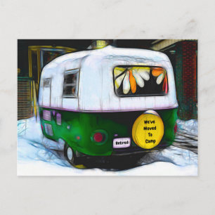 Camper Retro Ruheständler Snowbirds Vintage Umzug Postkarte