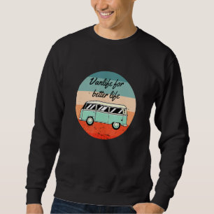 Camper Retro Vintag Van Life Caravan Sweatshirt