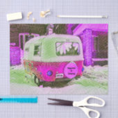 Camper Retro Vintage Hippie Glück ist Camping Seidenpapier (Handwerk)