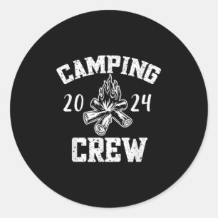 Camper Road Trip Family Matching Group Camping Cre Runder Aufkleber