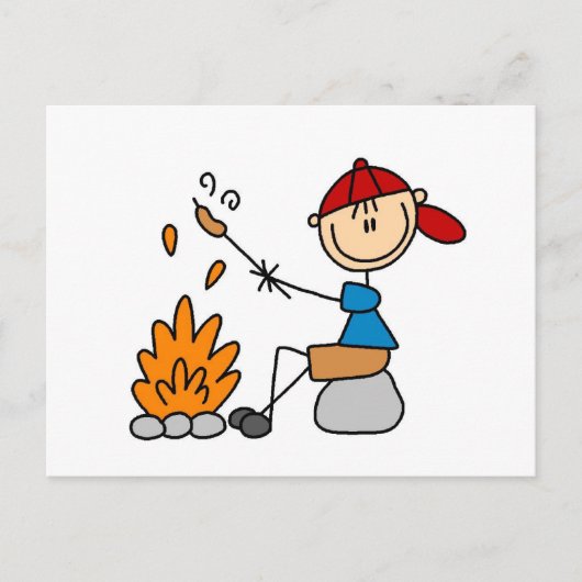 Camper Roasting Hot Dogs Tshirts und Geschenke Postkarte (Vorderseite)