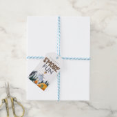 Camper | Rustikales Camping Geburtstagsgunst Geschenkanhänger (Mit Garn)