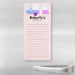 Camper RV Trailer Custom Grocery Shop To-DO Liste Magnetischer Notizblock<br><div class="desc">Machen Sie Ihre Shopping-Listen stilvoll mit diesem maßgeschneiderten Einkaufs- oder Listen-Notizblock. Ändern Sie den Text nach Ihren Bedürfnissen in Anzug. Behalte oder löscht auch die Zeilen. Karo meinen Shop für mehr!</div>