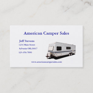 Camper Sales Business Card Visitenkarte