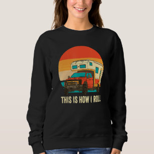 Camper So Roll ich Retro Vintag Sunset Pic Sweatshirt