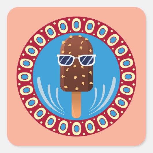 camper stuff quadratischer aufkleber (Vorderseite)