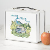 Camper-Szene Aquarell RV Motorhome Metall Brotdose (Beispiel)