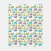 Camper-Themed Fleece-Decke Fleecedecke (Vorderseite)