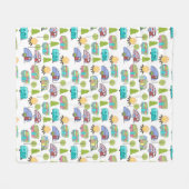 Camper-Themed Fleece-Decke Fleecedecke (Vorderseite (Horizontal))