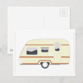 Camper Trailer Camping Van Postkarte (Vorne/Hinten)