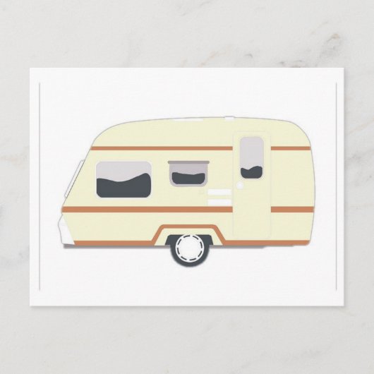 Camper Trailer Camping Van Postkarte (Vorderseite)