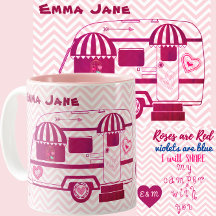 Camper Trailer-Rose sind Red Valentine's Day