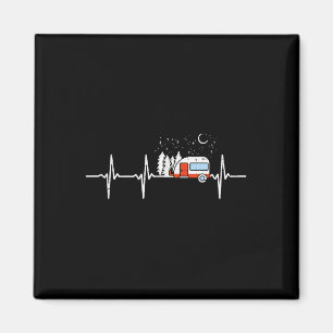 Camper Trailer Teardrop Heartbeat Rv Camping Magnet