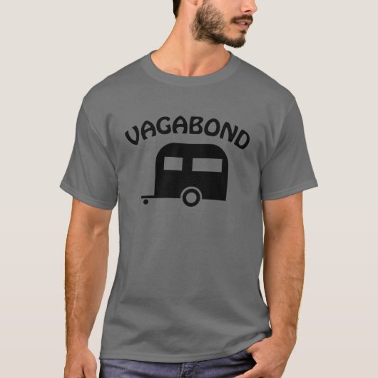 Camper Trailer Vagabond Funny T - Shirt (Vorderseite)