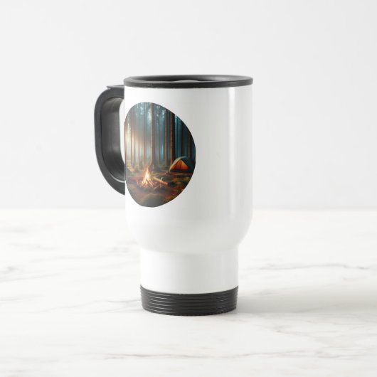 Camper Travel Mug With A Camping Site Reisebecher (Vorderseite Links)