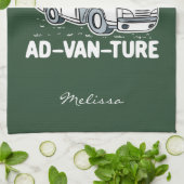 Camper Van Camping Adventure Geschirrtuch (Gefaltet)