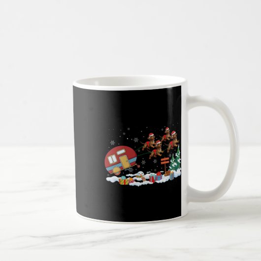Camper Van Dackel Dog Sleigh Weihnachtsmannmütze C Kaffeetasse (Rechts)