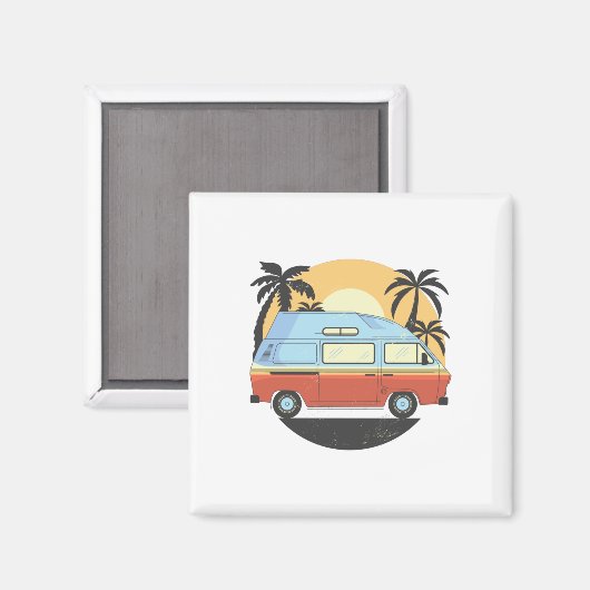 Camper Van Magnet (Vorderseite/Rückseite)
