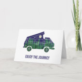 Camper Van mit Pop Up Zelt-Text Karte (Vorderseite)