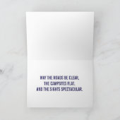 Camper Van mit Pop Up Zent-Textkarte Karte (Innenseite)