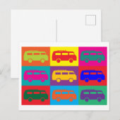 Camper Van Pop Art Postkarte (Vorne/Hinten)
