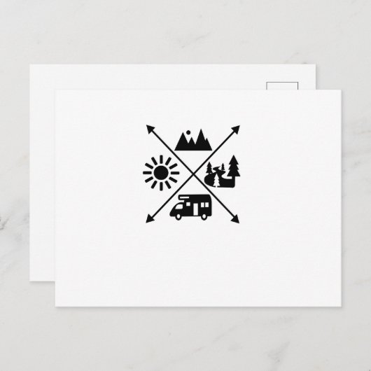 Camper Van Postkarte (Vorne/Hinten)