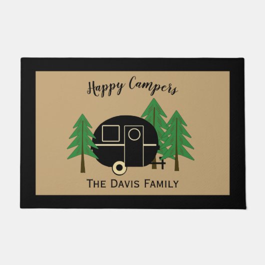 Camper Van Tan und Black Fußmatte (Vorderseite)