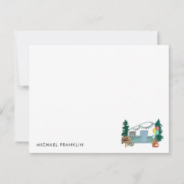 Camper Van Trees Camping Ballon Kindergeburtstag Mitteilungskarte