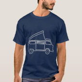 Camper Van   Westy Popup Hippie Bus T-Shirt (Vorderseite)