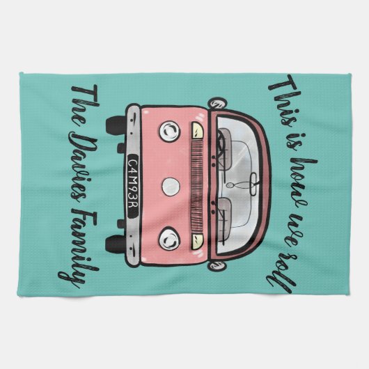 Camper van Zubehör so rollen wir Geschirrtuch (Horizontal)