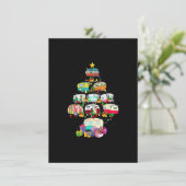 Camper Weihnachtsbaum leichte Nutzfahrzeuge Campin Einladung (Stehend Vorderseite)
