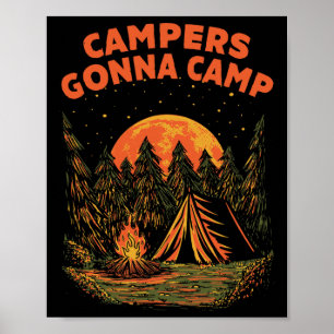 Camper werden campen Sommerferien Tropenreise C Poster