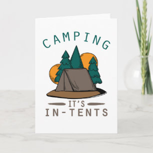 Camper-Wortspiel-Camping ist es in den Zelten Karte