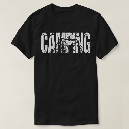 Camper Zelt Mountain Camping T-Shirt (Design vorne)