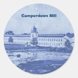Camperdown Blau Stcker Runder Aufkleber