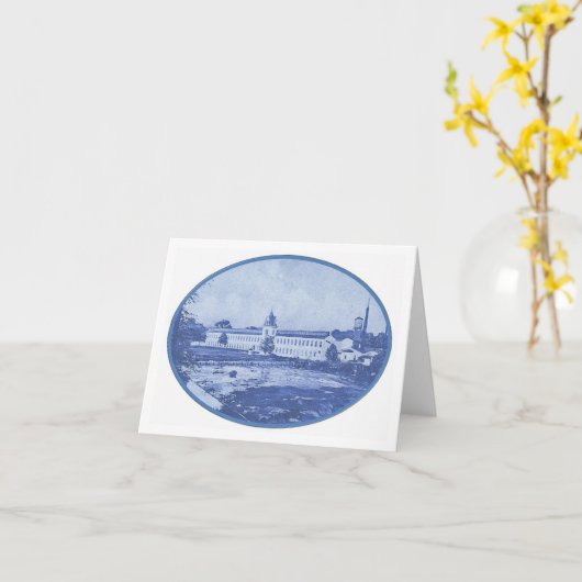 Camperdown Blue Notecard Karte (Gelbe Blume)