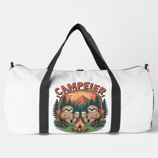 Camperier Sloths Campfire Relaxing Outdoors Duffle Bag (Vorderseite)
