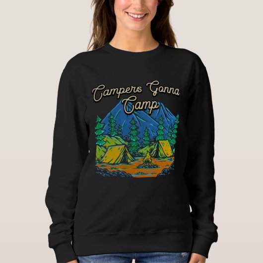 Campers Gonna Camp Summer Vacation Tropical Trip C Sweatshirt (Vorderseite)
