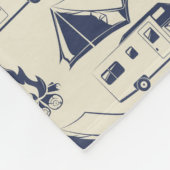 Campers RV Zelt und Campfire Fleecedecke (Ecke)