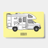 Campervan Cartoon Illustration Ausweis (Rückseite)