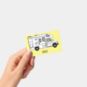 Campervan Cartoon Illustration Ausweis (Handheld)