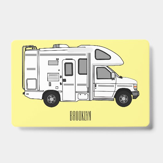 Campervan Cartoon Illustration Ausweis (Vorderseite)